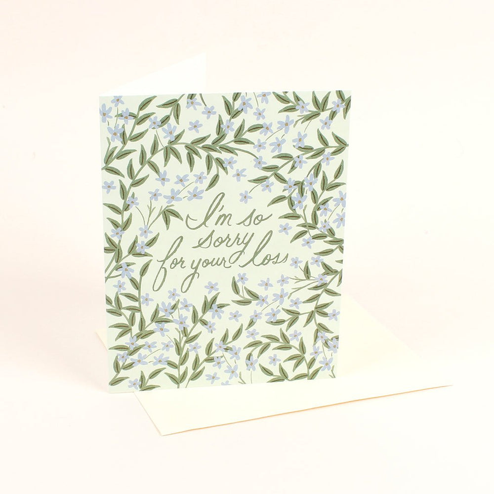 Laurel Sympathy Card - Green Tulip