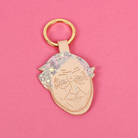 Leather Keyring 'Disco David'