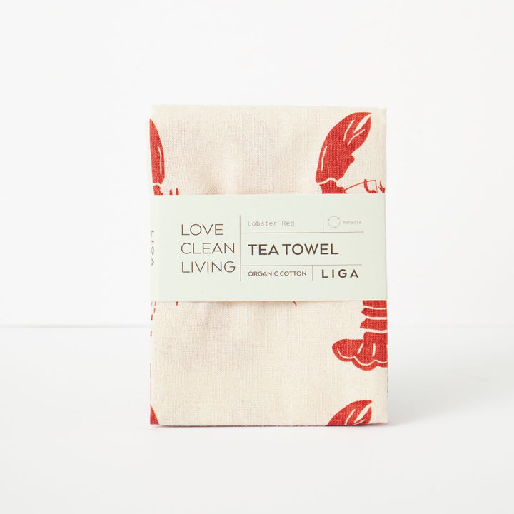 Organic Tea Towel | Red Lobster