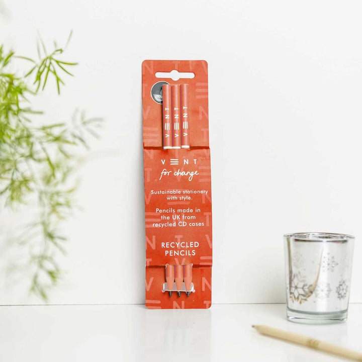 'Make a Mark' Recycled Pencils - Pack of 3 - Green Tulip