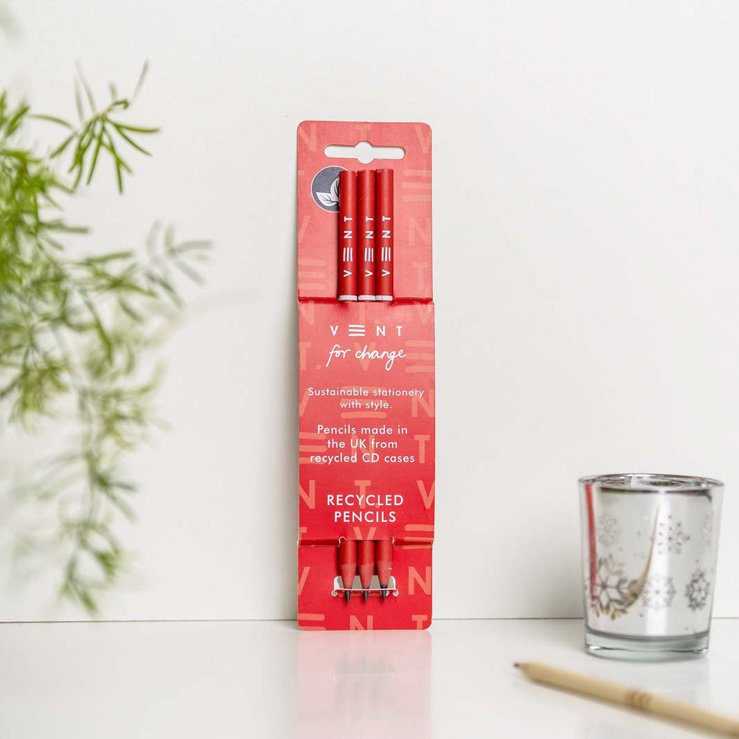 'Make a Mark' Recycled Pencils - Pack of 3 - Green Tulip