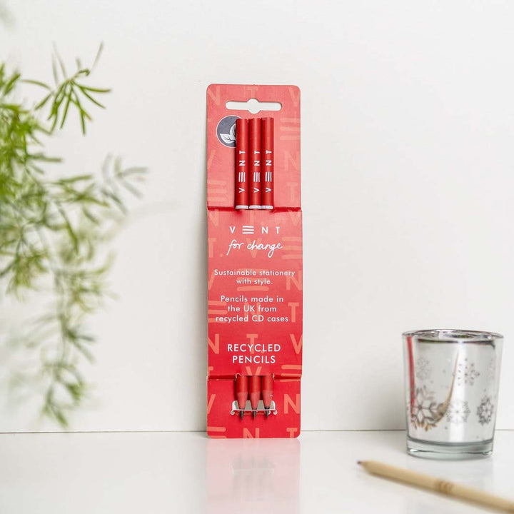 'Make a Mark' Recycled Pencils - Pack of 3 - Green Tulip