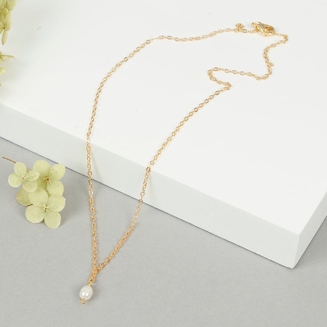 Mini Pearl Pendant - Green Tulip