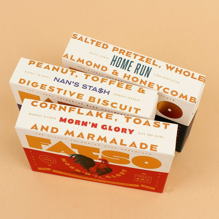 Morn'n Glory 60% Dark Chocolate Bar - Cornflake, Toast & Marmalade - Green Tulip