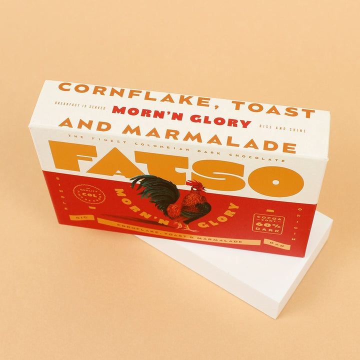 Morn'n Glory 60% Dark Chocolate Bar - Cornflake, Toast & Marmalade - Green Tulip
