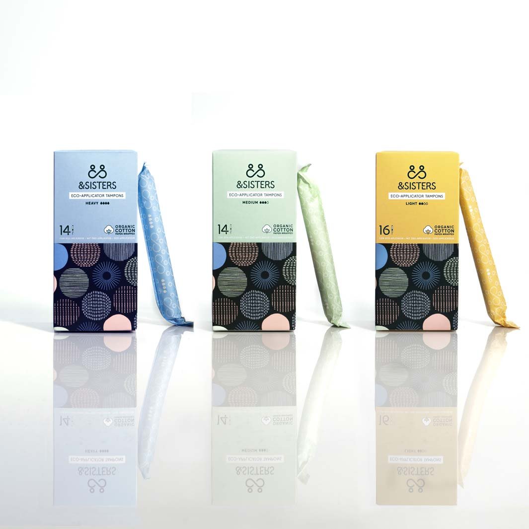 Organic Cotton Eco - Applicator Tampons - Green Tulip