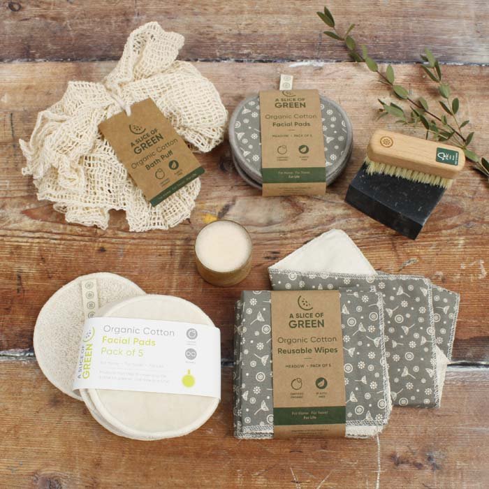 Organic Cotton Reusable Wipes - Meadow - Pack of 5 - Green Tulip