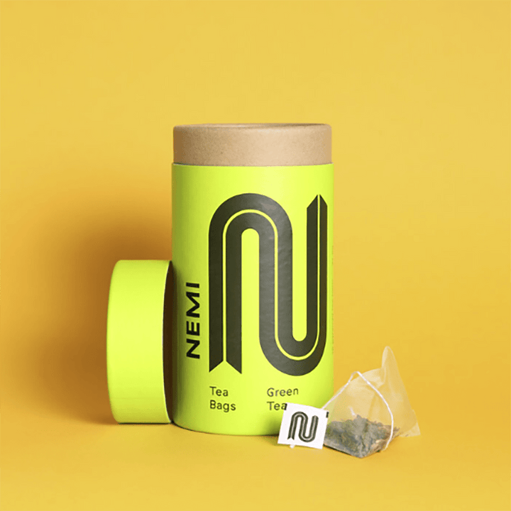 Organic Green Tea Pyramid Teabags - Tube of 15 - Green Tulip