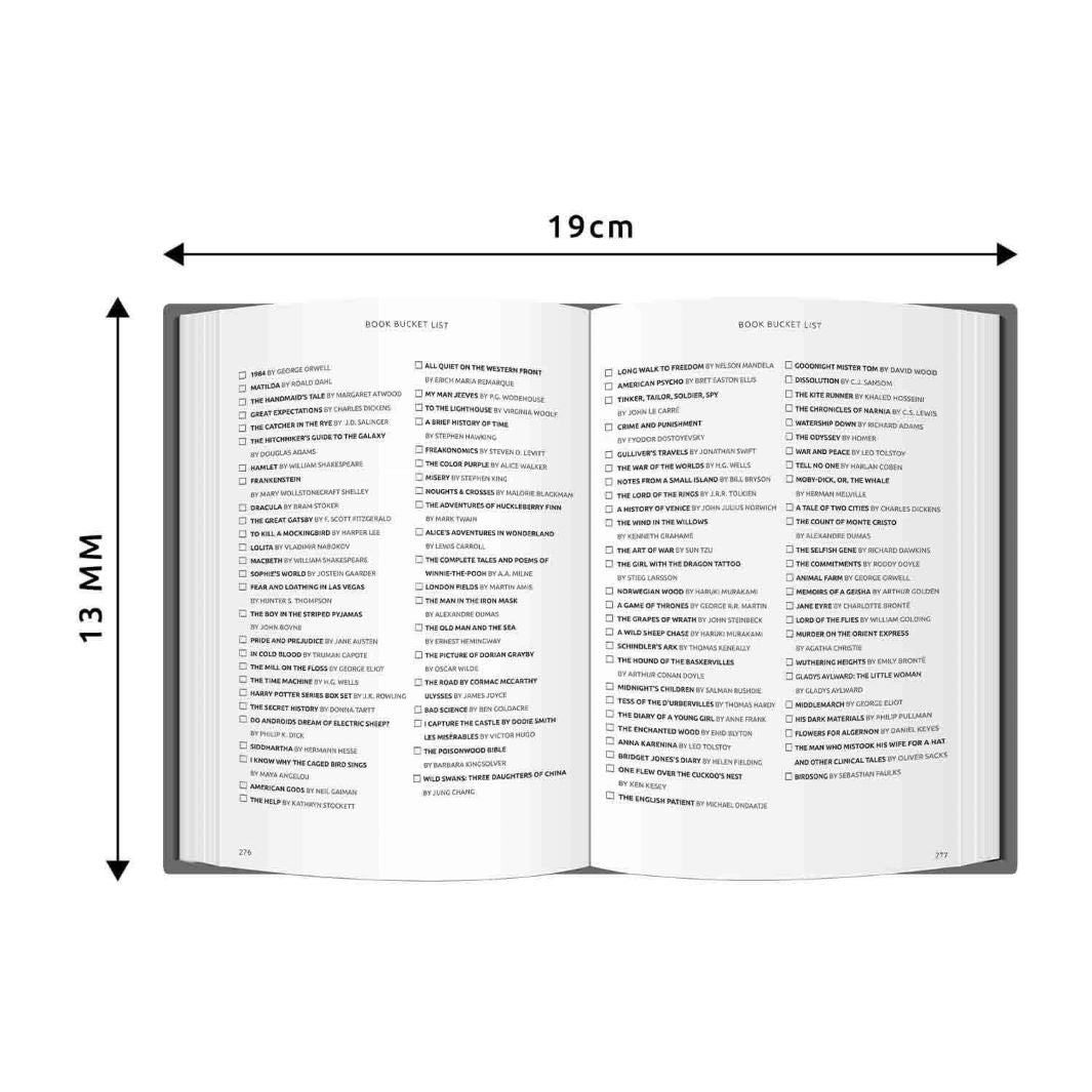 Book Bucket List Microfibre Glasses Cleaning Cloth