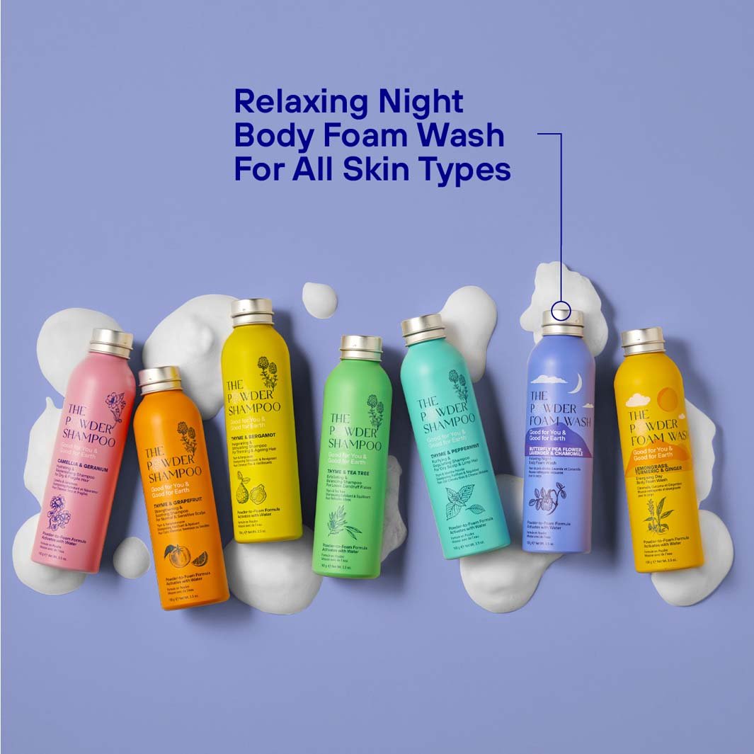 Relaxing Night Powder Body Foam Wash - Green Tulip