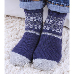 Rosslare Navy Sofa Socks - Shoe Size 4-8
