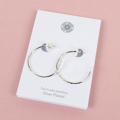 Silver Plated Hoop Earrings - Large