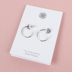 Silver Plated Hoop Earrings - Small