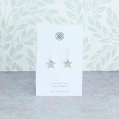 Silver Plated Star Earrings