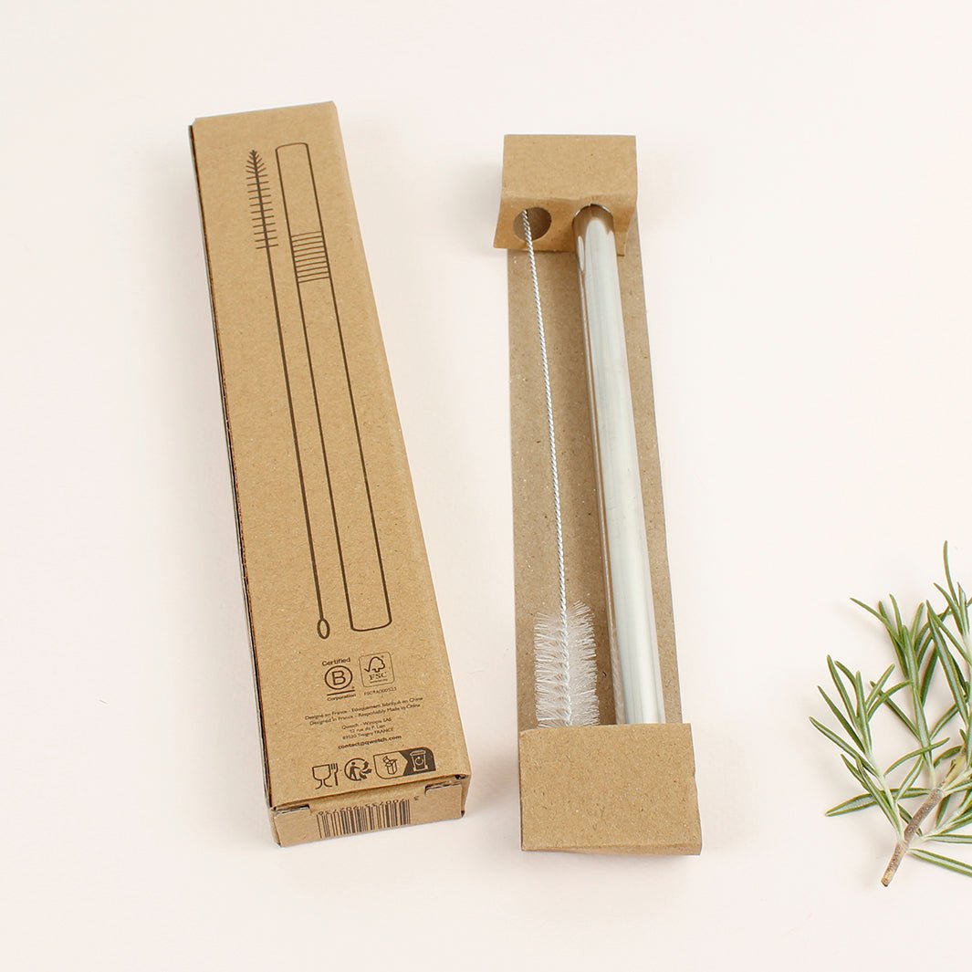 Stainless Steel Bubble Tea Straw For Qwetch Insulated Cold Cup - Green Tulip