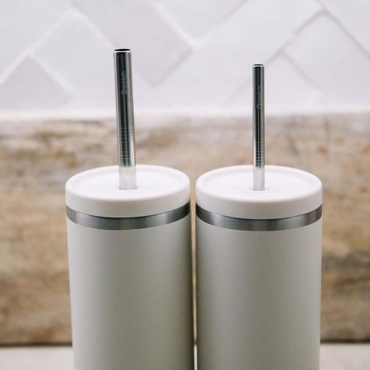 Stainless Steel Bubble Tea Straw For Qwetch Insulated Cold Cup - Green Tulip
