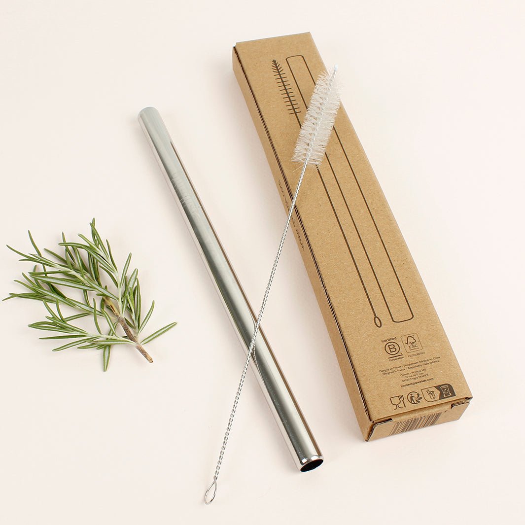 Stainless Steel Bubble Tea Straw For Qwetch Insulated Cold Cup - Green Tulip