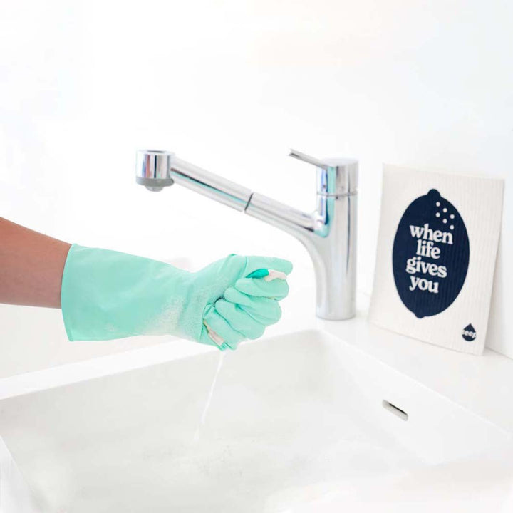 Sustainably Sourced Rubber Gloves - Turquoise - Green Tulip
