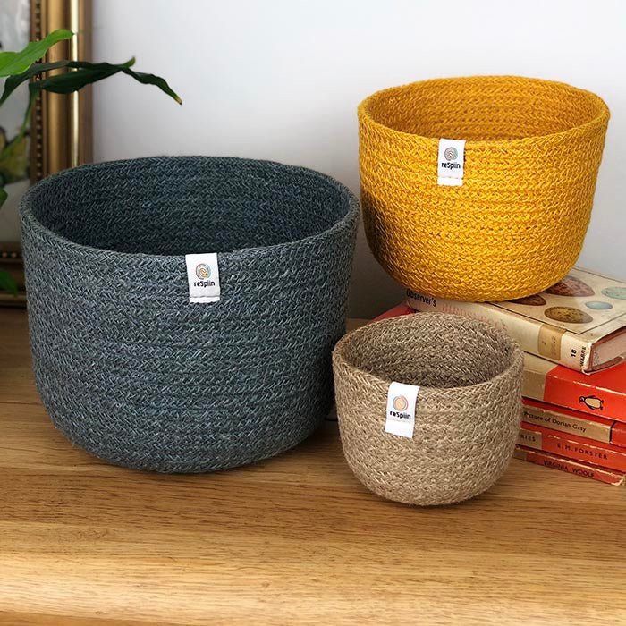 Tall Jute Basket Set Beach