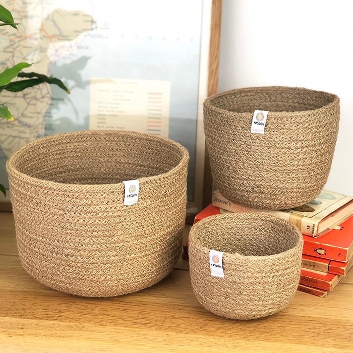 Tall Jute Basket Set