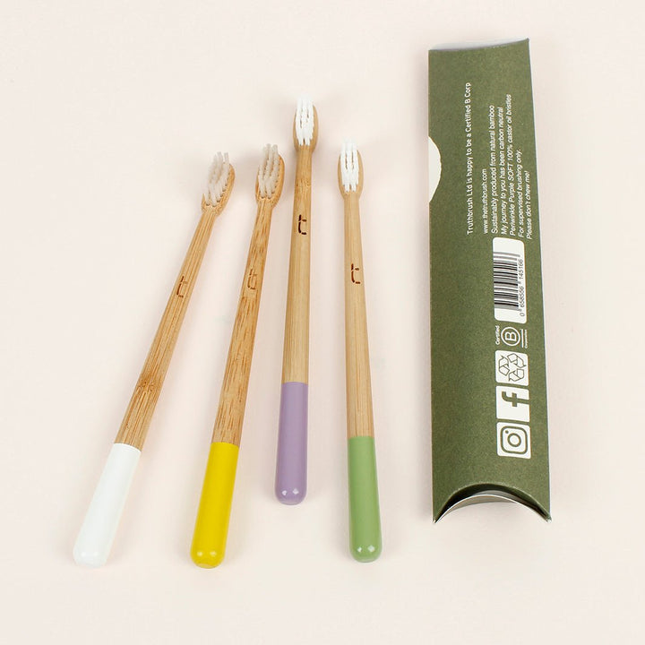 Tiny Truthbrush – Soft Plant - Based Bristles - Green Tulip