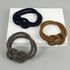 Tisha Glass Bead Knot Tube Bracelet