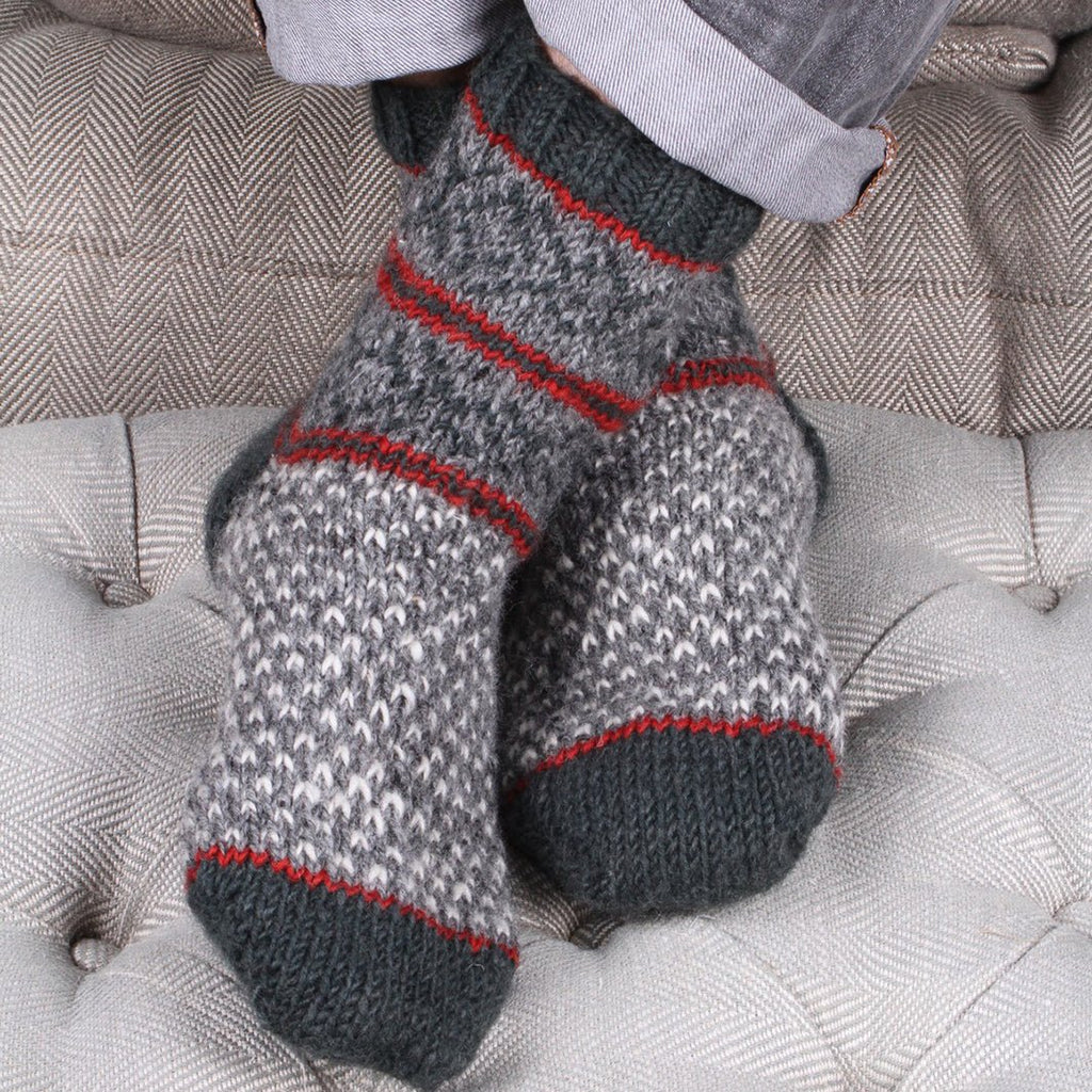 Tromso Graphite Sofa Socks Shoe