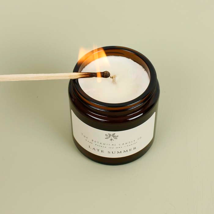 Late Summer Soy Wax Glass Jar Candle