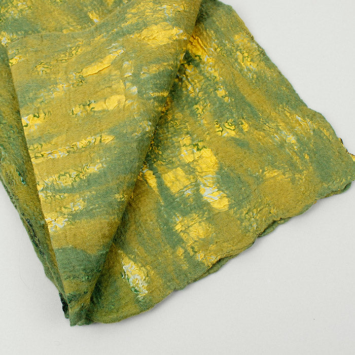 Yamala Felted Silk Scarf - Olive/Green - A