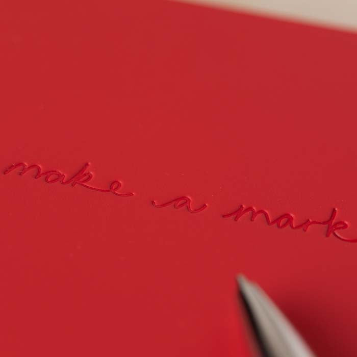 Make a Mark Recycled Leather Pocket Journal - Red