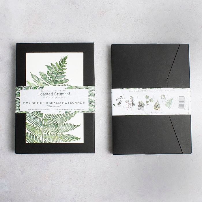 Greenery Notecard Set - Mixed Box of 8