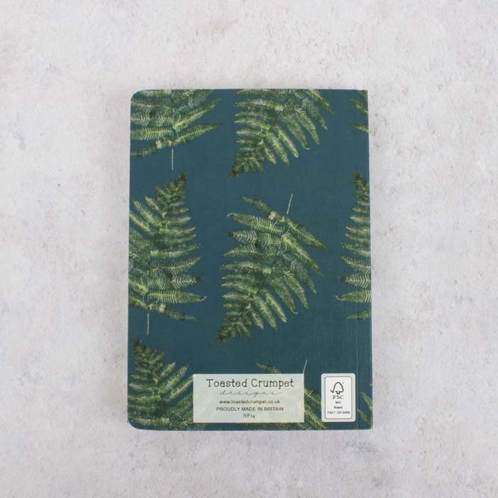 Woodland Fern Noir A6 Notebook