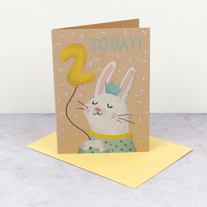 2nd Birthday Bunny Card
