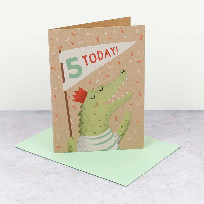 5th Birthday Croc Card