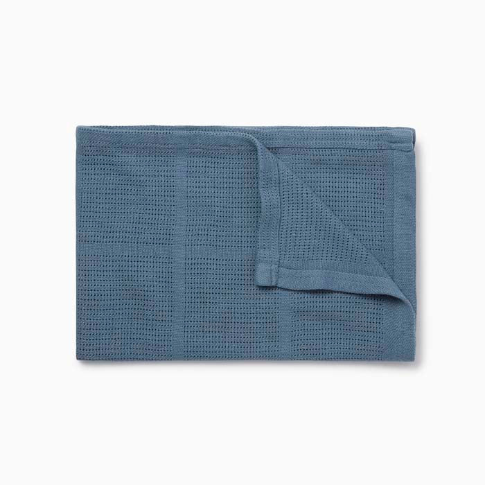 Bamboo & Cotton Cellular Blanket - Blue