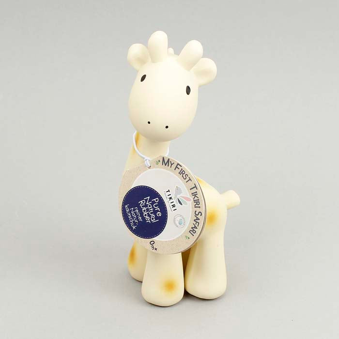 Giraffe Organic Rubber Teether, Rattle & Bath Toy