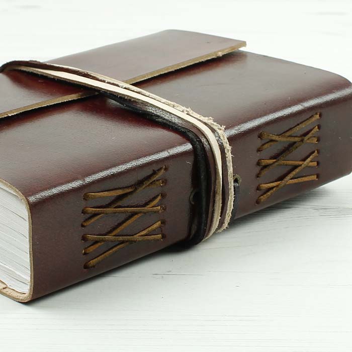 3-String Chocolate Leather Journal