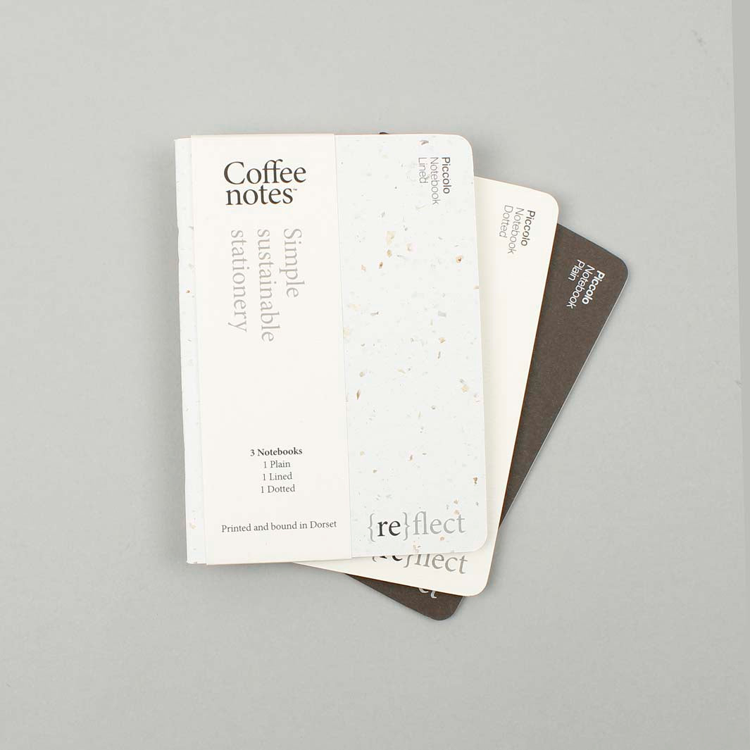 Set of 3 Stitched Notebooks - Piccolo (A6) - Café