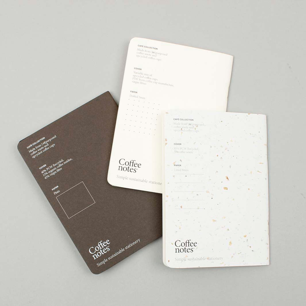 Set of 3 Stitched Notebooks - Piccolo (A6) - Café