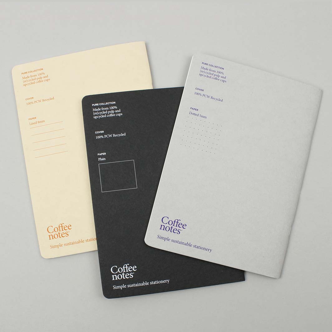 Set of 3 Stitched Notebooks - Medio (A5) - Pure