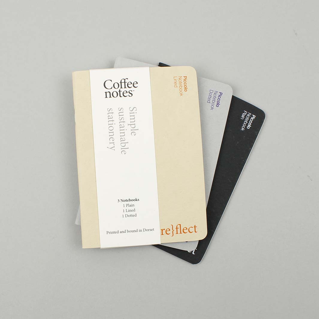 Set of 3 Stitched Notebooks - Piccolo (A6) - Pure