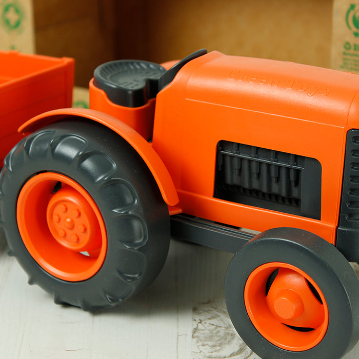 Recycled Plastic Tractor - Orange