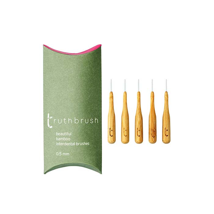 Bamboo Interdental Brushes - 0.5mm - Pack of 5