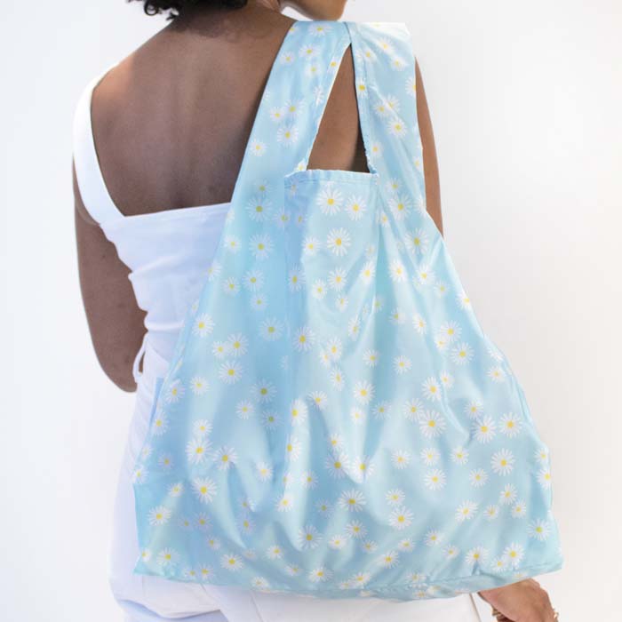 Blue Daisy Reusable Shopping Bag - Medium