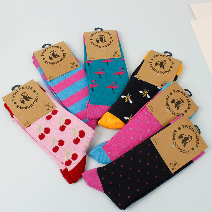 Spotted Bamboo Socks - Shoe Size 4-7