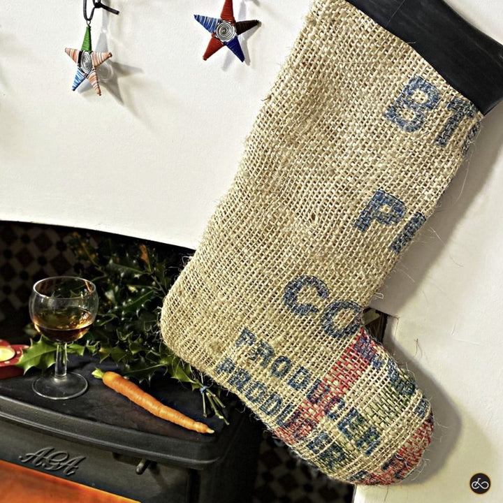 Coffee Sack Christmas Stocking