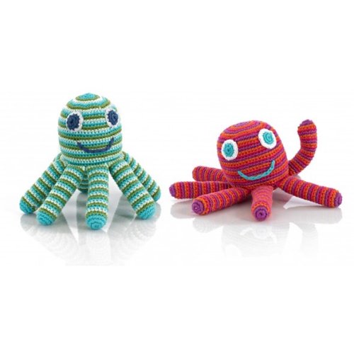 Crochet Octopus Rattle - Blue