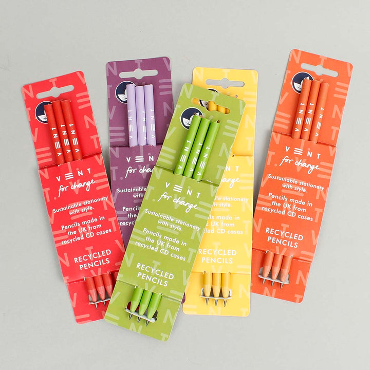 'Make a Mark' Recycled Pencils - Pack of 3