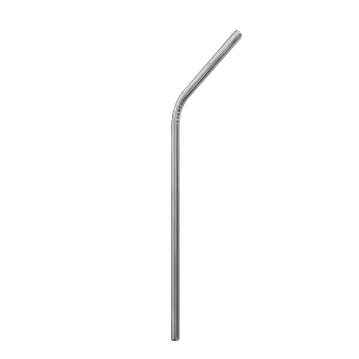 Stainless Steel Bent Straw - Brushed Steel