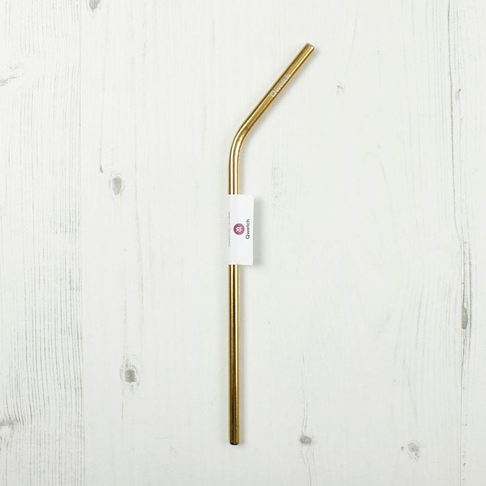 Stainless Steel Bent Straw - Gold